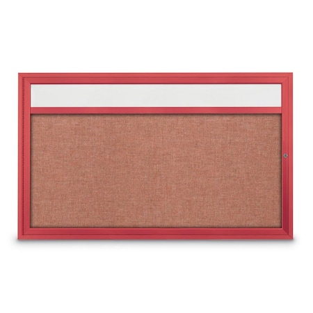 Slim Enclosed Corkboard, 30x36, Black Alum Frame/Rubber